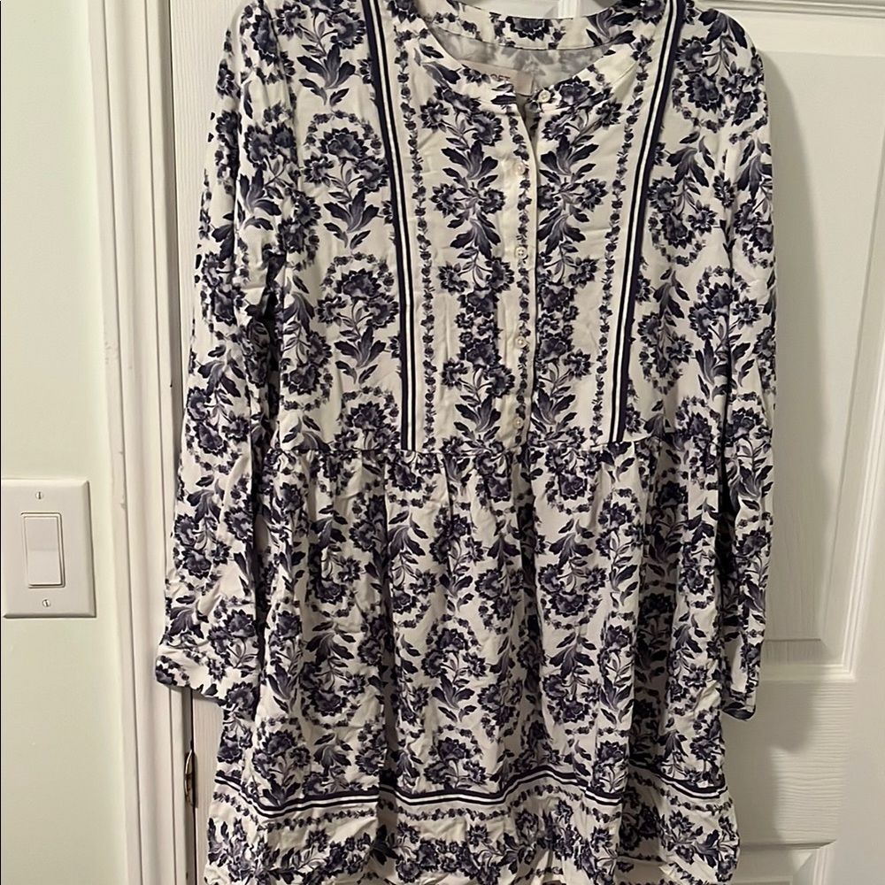 Floral Blue and White dress